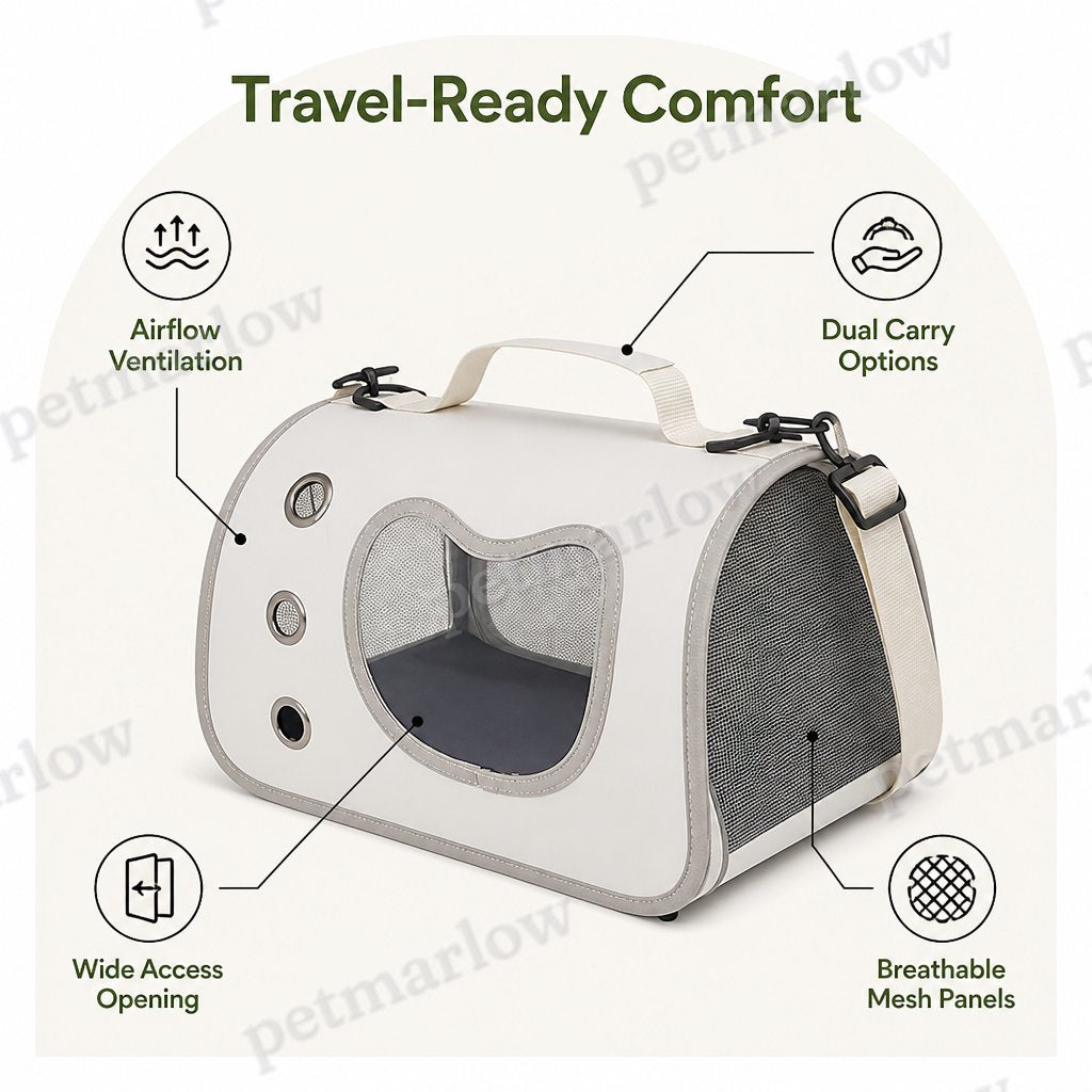 Petmarlow Foldable Breathable Hand & Crossbody Pet Carrier – view 4