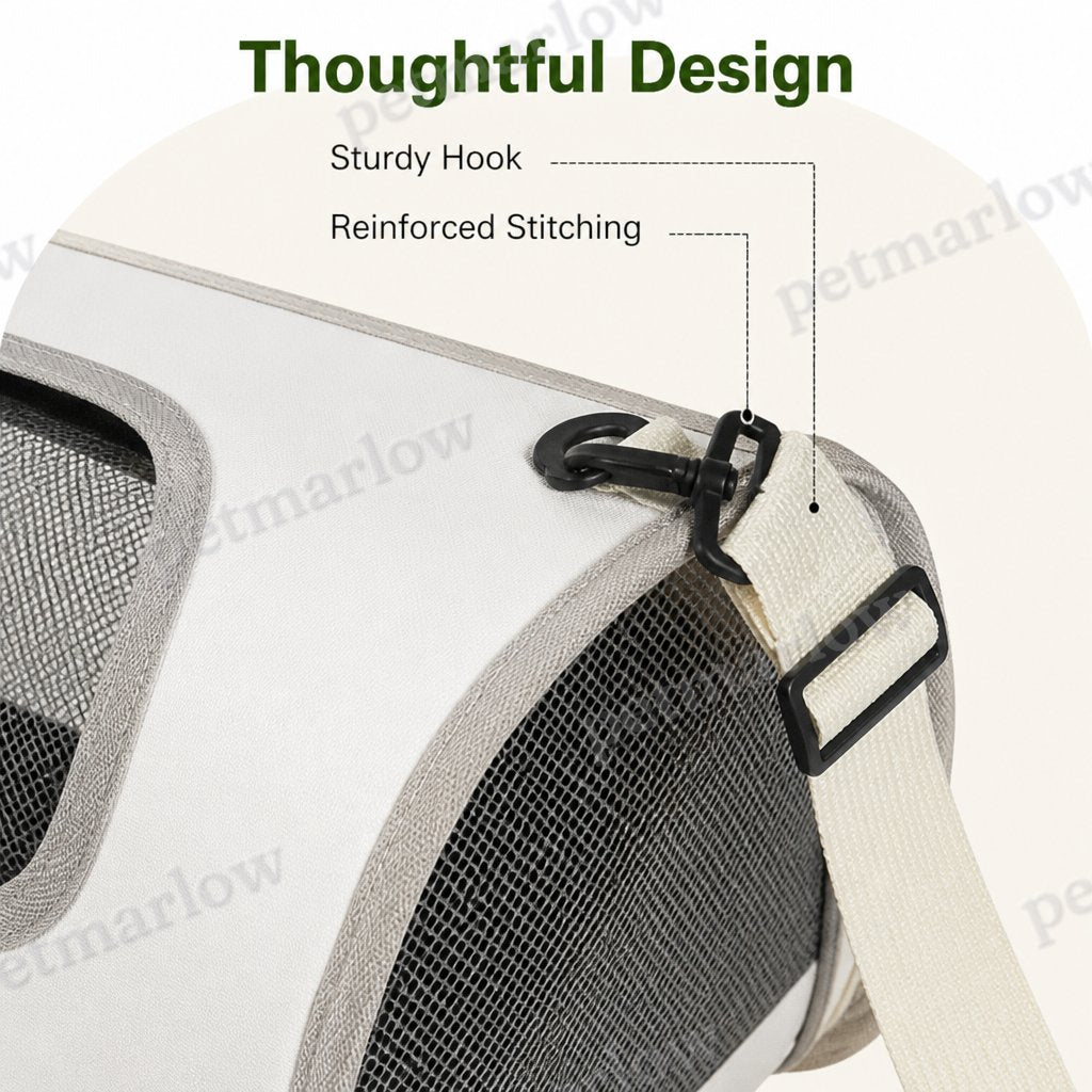 Petmarlow Foldable Breathable Hand & Crossbody Pet Carrier – view 6