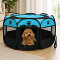 Petmarlow Foldable Breathable Mesh Pet Play Pen (Detachable Zip Top & Bottom) – green / 29.1 x 29.1 x 16.9 in (L x W x H).