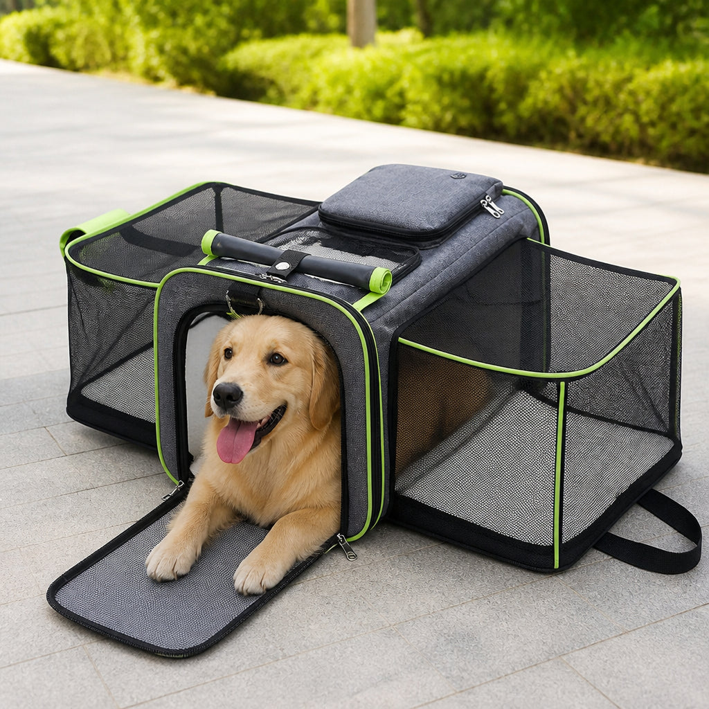 Petmarlow Foldable & Expandable Breathable Mesh Pet Carrier