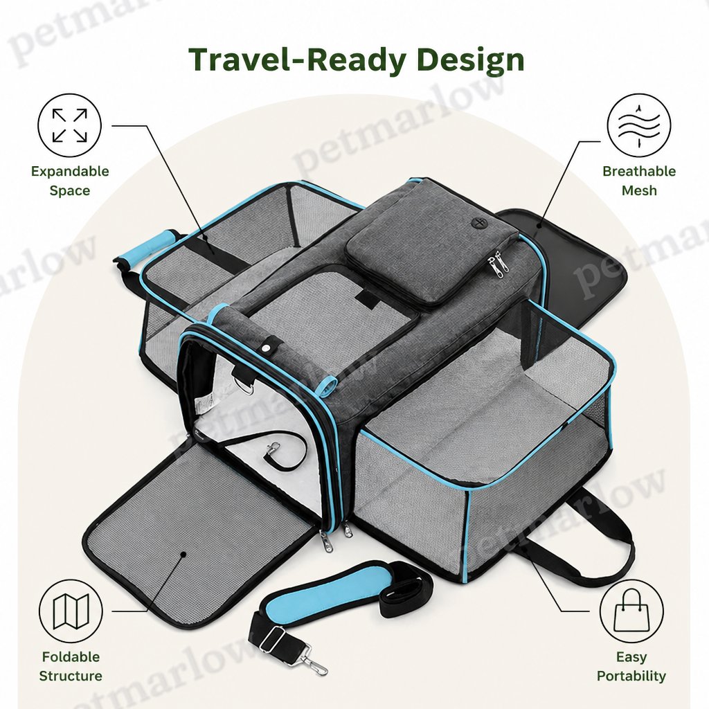 Petmarlow Foldable & Expandable Breathable Mesh Pet Carrier – view 5
