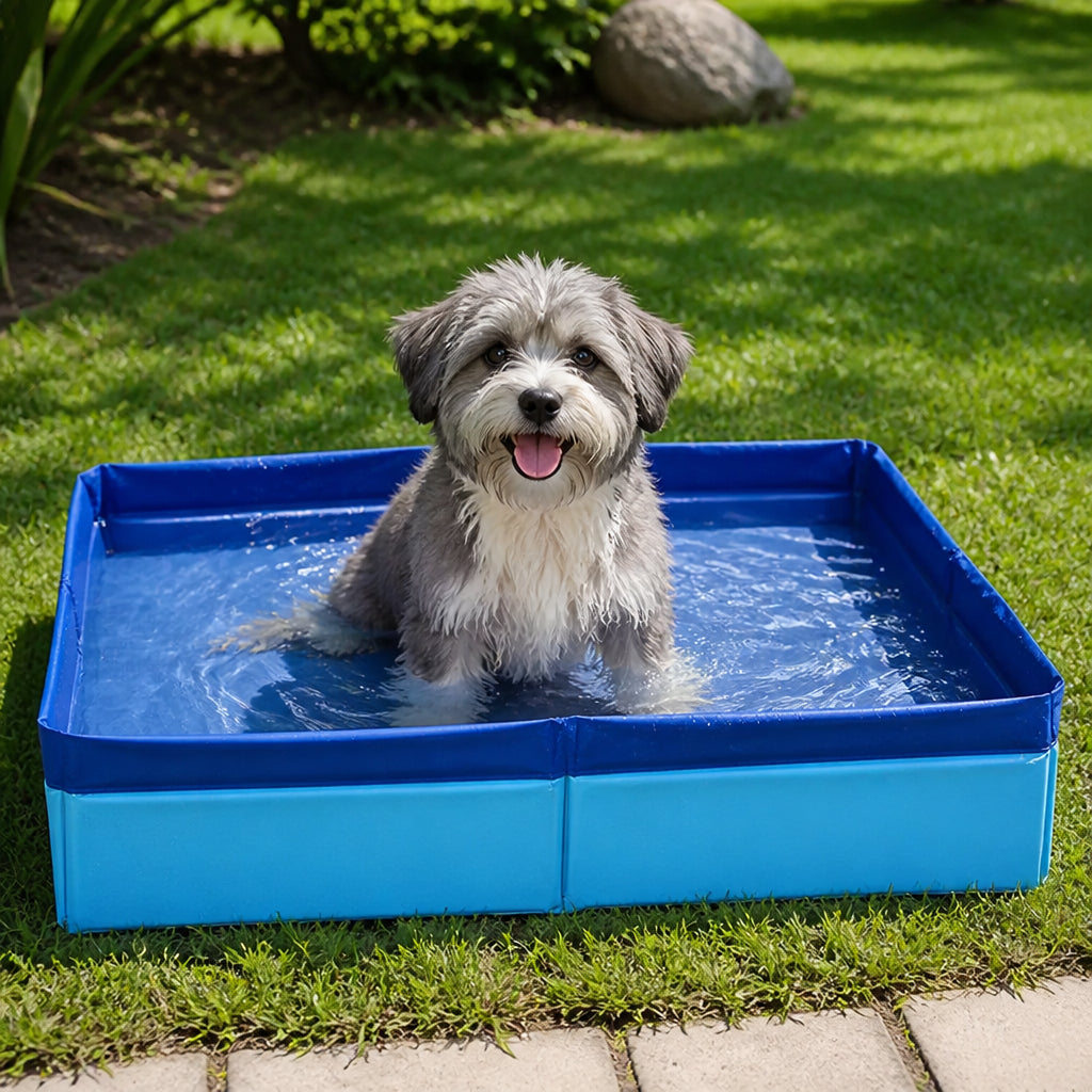 Petmarlow Foldable Pet Paddling Pool (Anti-Slip PVC Base)