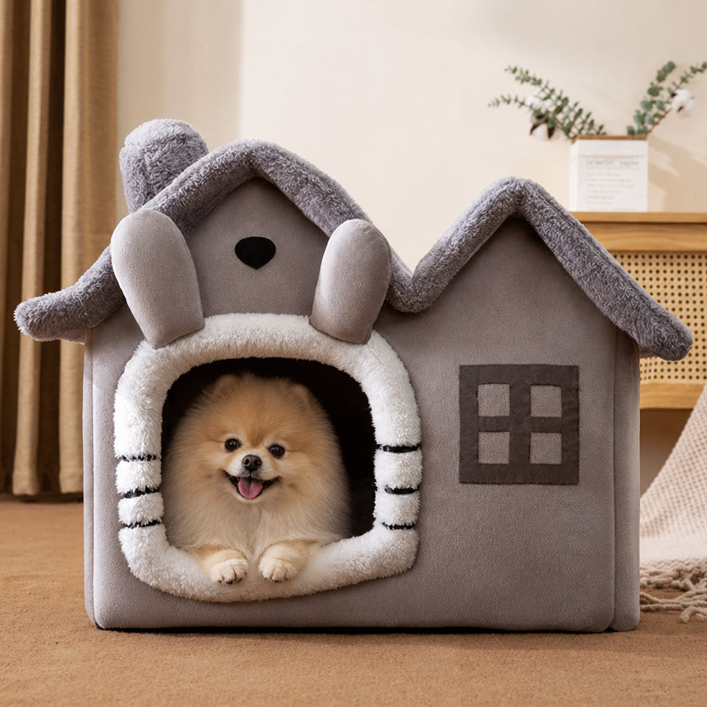 Petmarlow Foldable Plush & Warm Pet House