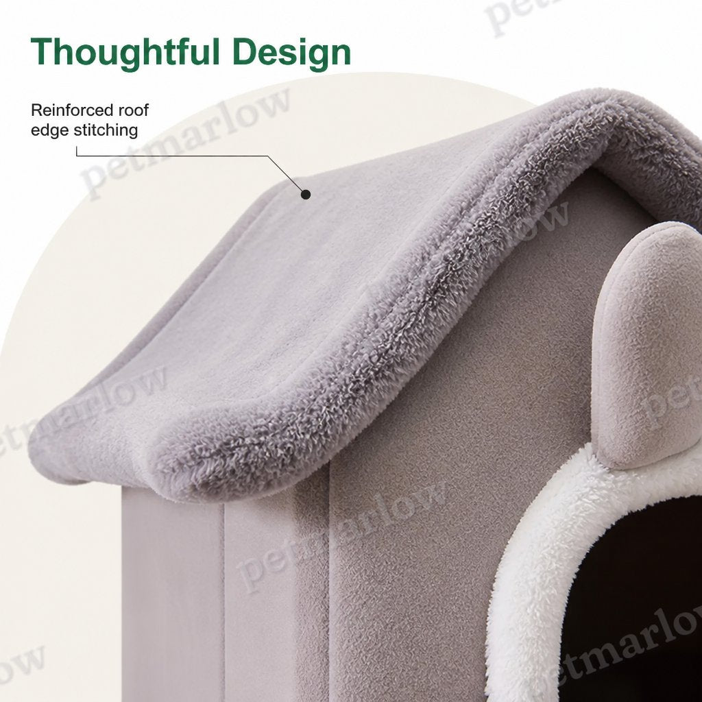 Petmarlow Foldable Plush & Warm Pet House – view 6