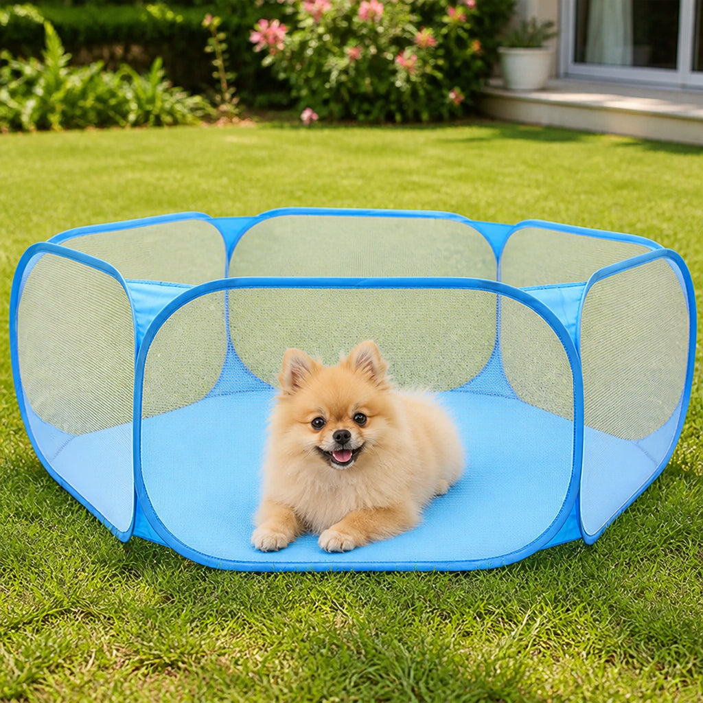 Petmarlow Foldable Pop-Up & Breathable Mesh Pet Playpen