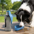 DogBedHouse Foldable & Portable 800ml Dog Water Bottle – Blue / 27 fl oz
