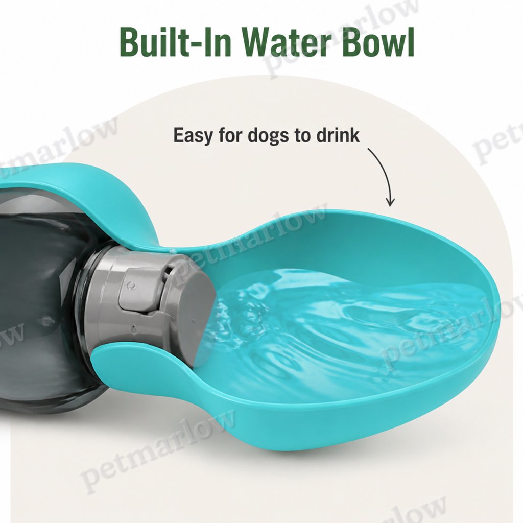 DogBedHouse Foldable & Portable 800ml Dog Water Bottle – view 6