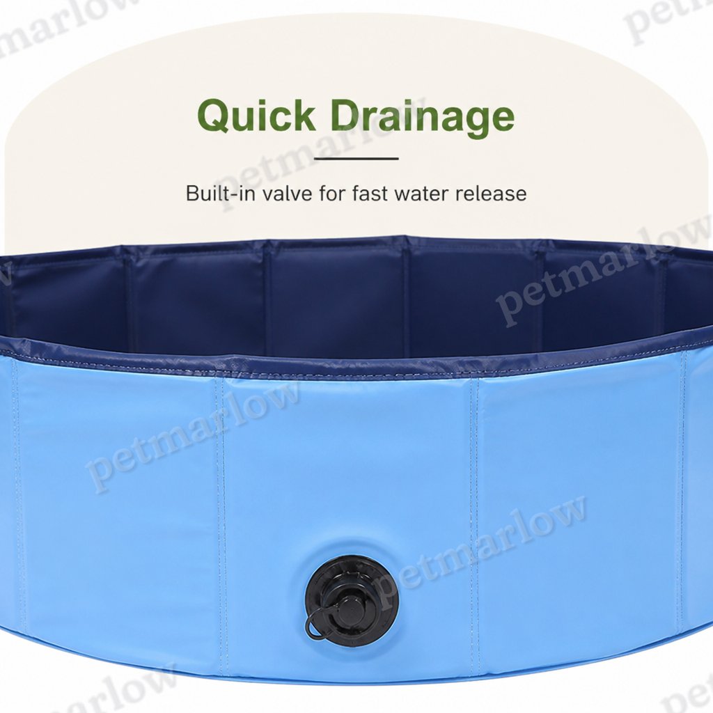 DogBedHouse Foldable Portable Dog Pool (Drain Valve) – view 5