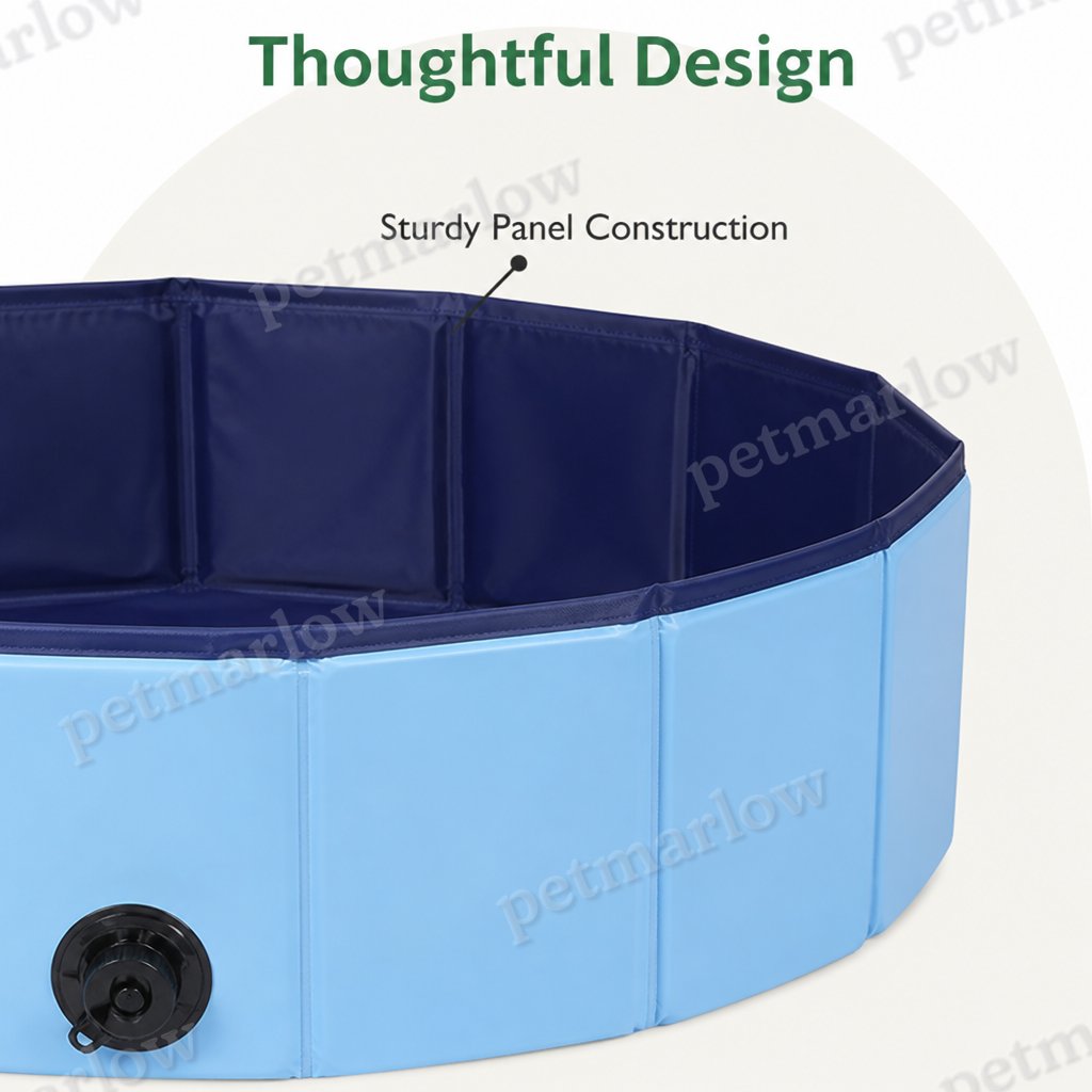 DogBedHouse Foldable Portable Dog Pool (Drain Valve) – view 6