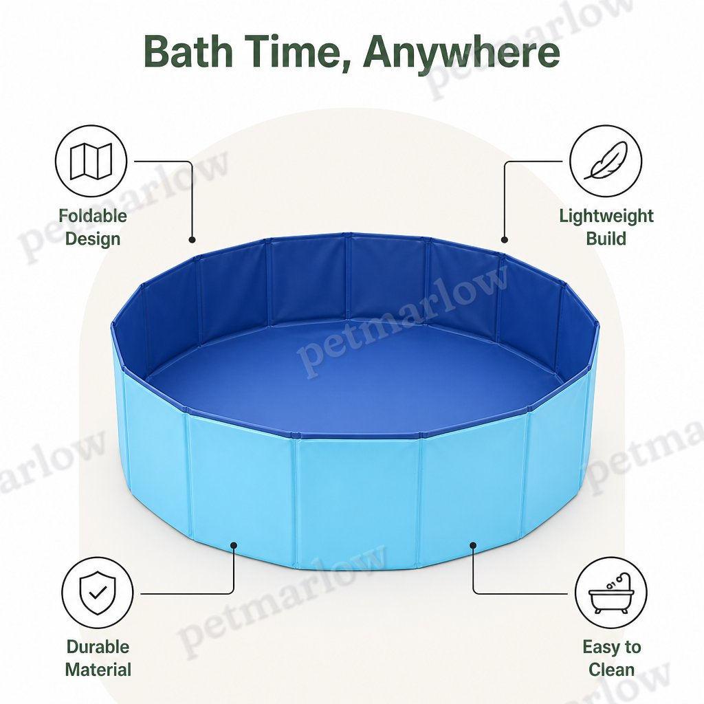 Petmarlow Foldable & Portable Pet Bathtub (For Small-to-Medium Pets) – view 4