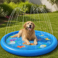 Petmarlow Foldable & Quick-Drain Splash Pad – Light blue / S - 39.4 × 39.4 in (3.3 × 3.3 ft)