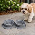 Petmarlow Foldable Silicone Anti-Slip Travel Bowl – Grey