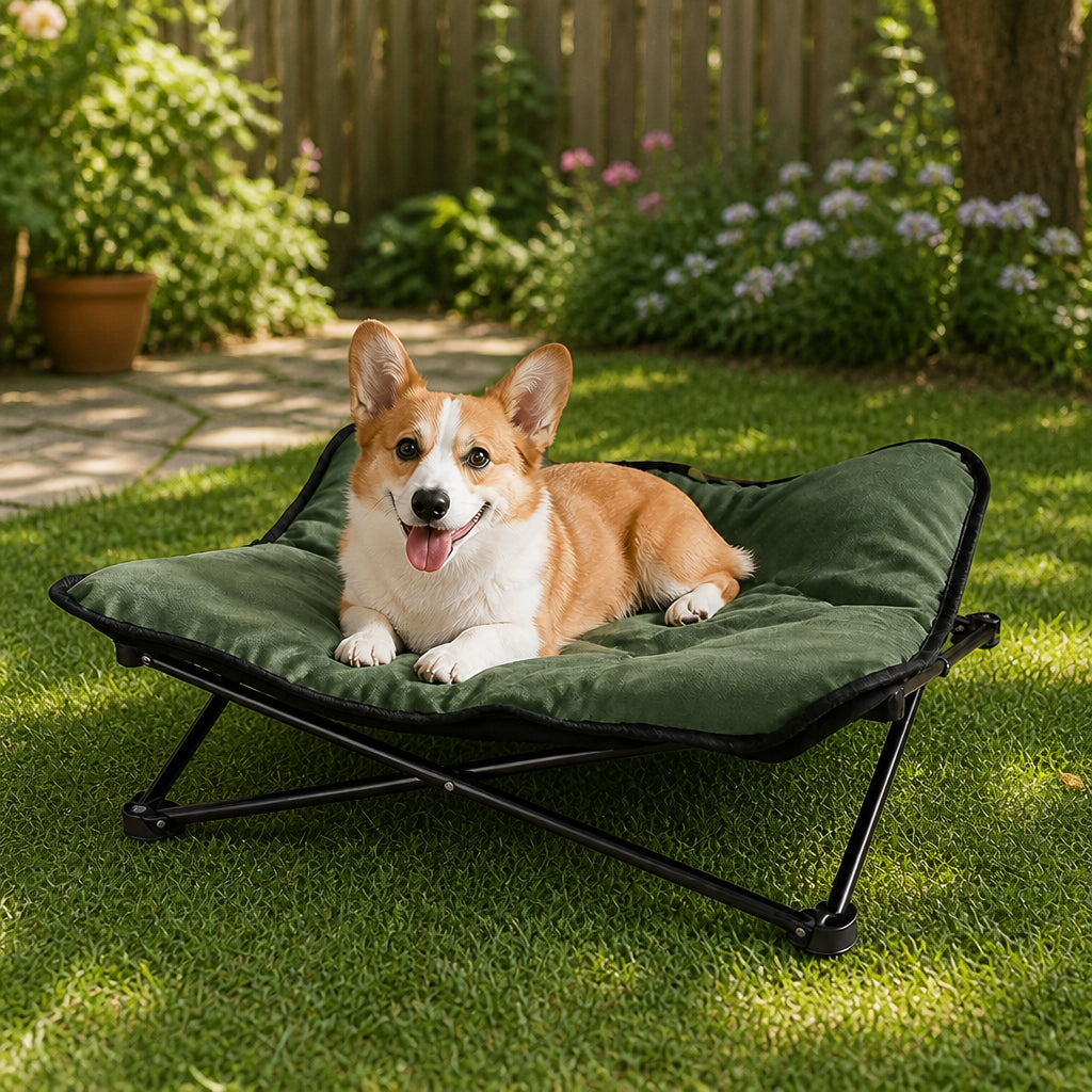 Petmarlow Foldable Waterproof & Bite-Resistant Pet Bed (Detachable Pads)