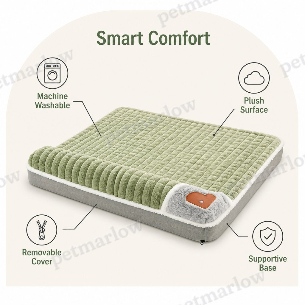 Petmarlow Four-Season Plush & Washable Dog Sleeping Mat (Removable Floor Mat) – view 4