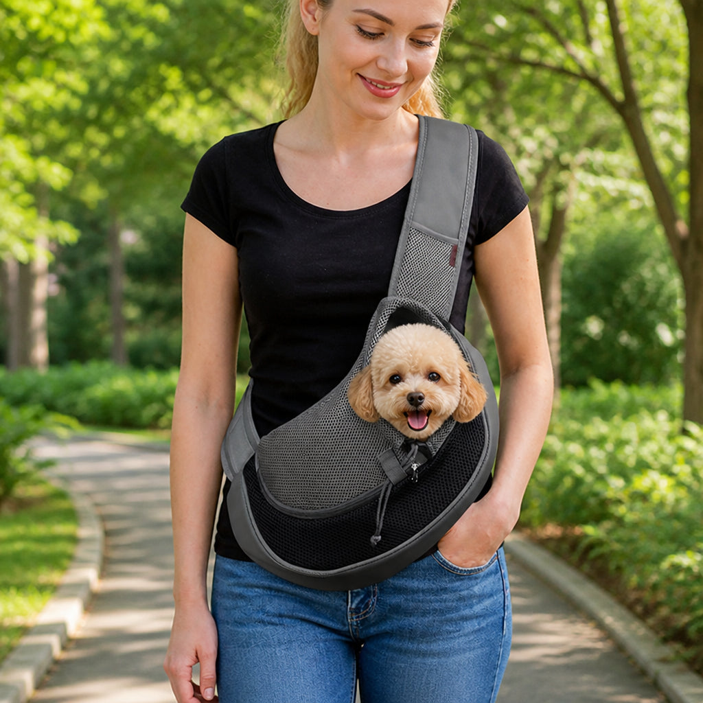 Petmarlow Hands-Free Breathable Sling Carrier (Safety Hook)