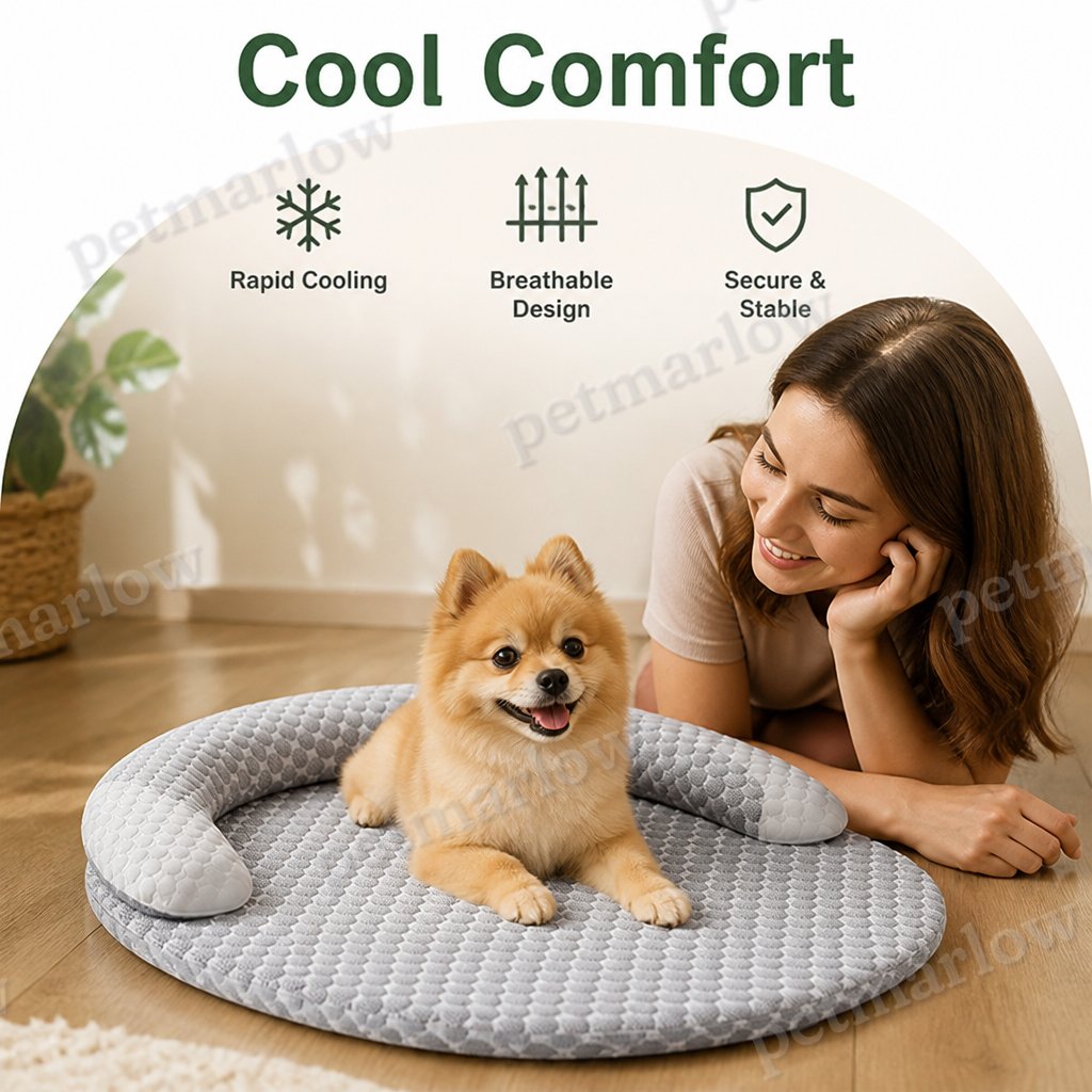 Petmarlow Honeycomb Cooling Non-Slip Dog Mat (Removable Cover) – view 6