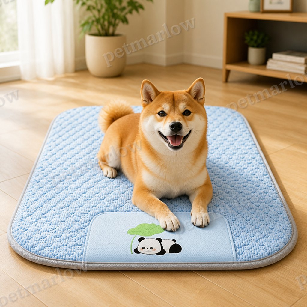 Petmarlow Ice Bead Cooling & Easy-Clean Polyester Dog Mat – view 6
