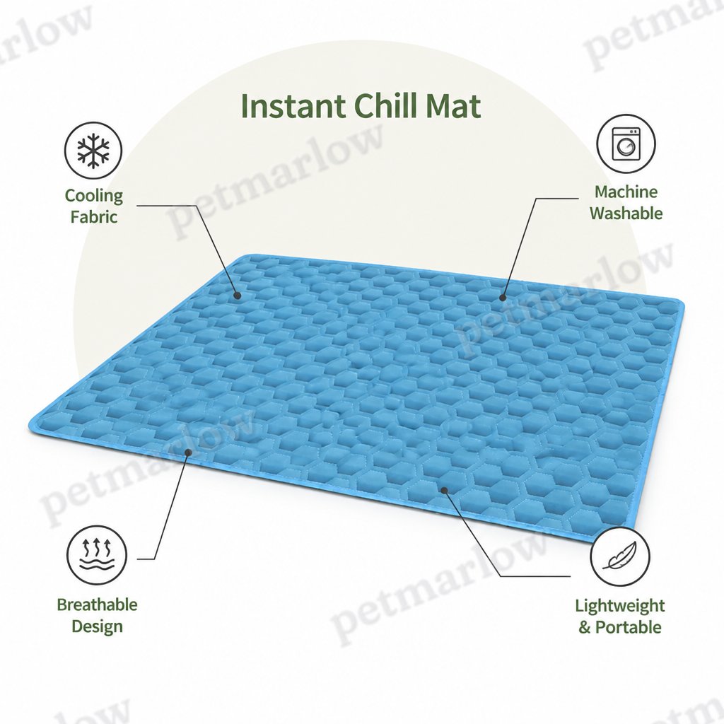 DogBedHouse Ice Silk Cooling Dog Mat (Washable & Portable) – view 4