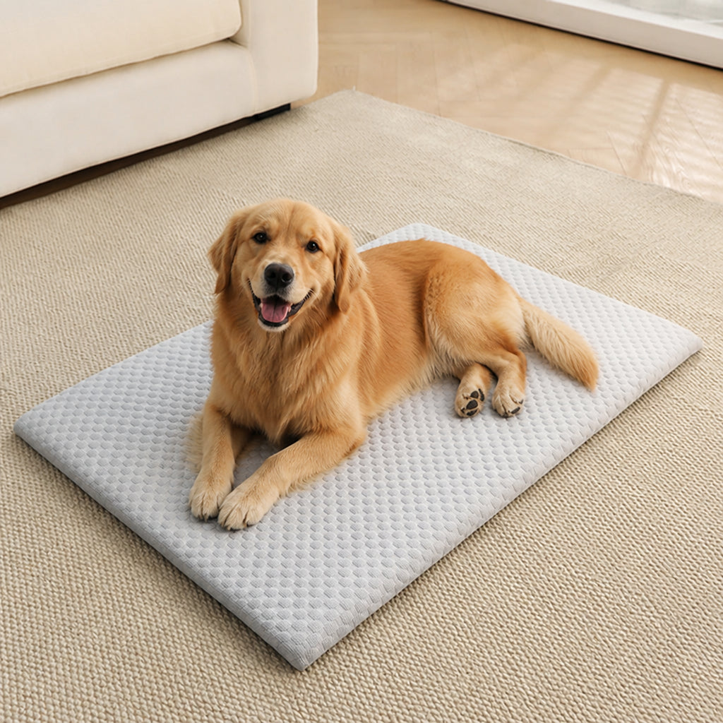Petmarlow Ice Silk Cooling & Non-Slip Pet Mat – Gray / S - 17.7 × 11.8 in