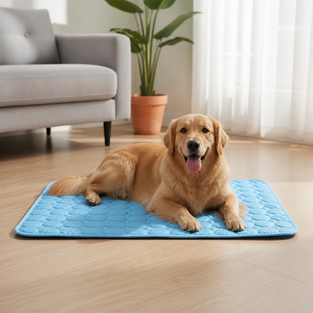 Petmarlow Ice Silk & Non-Slip Pet Mat (Machine Washable)