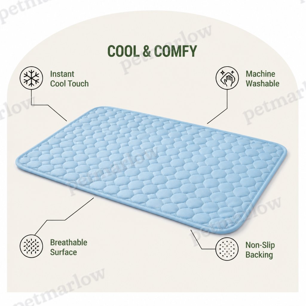 Petmarlow Ice Silk & Non-Slip Pet Mat (Machine Washable) – view 6
