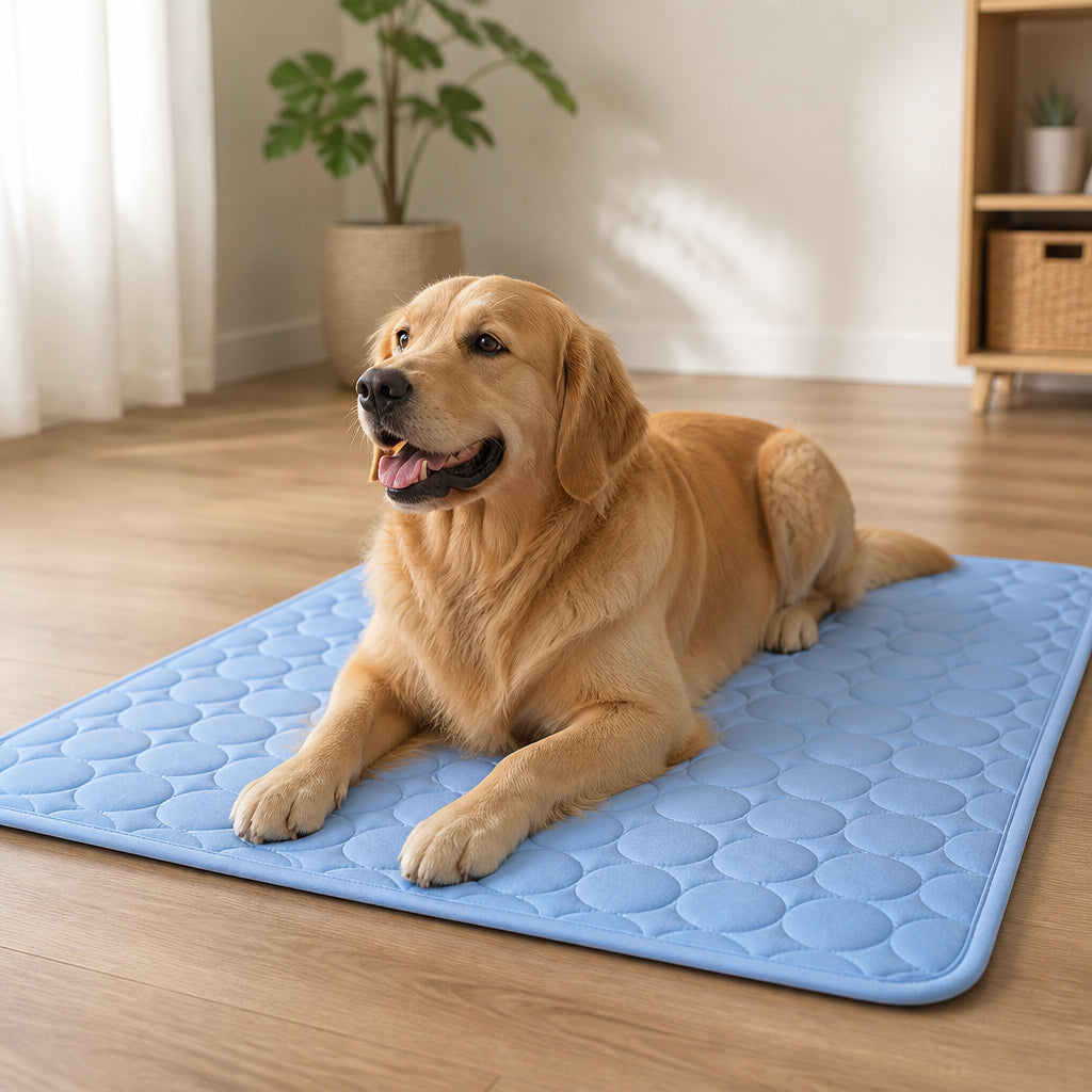 Petmarlow Ice-Silky Breathable & Non-Electric Dog Cooling Pad – Blue / S - 15.7 × 19.7 in