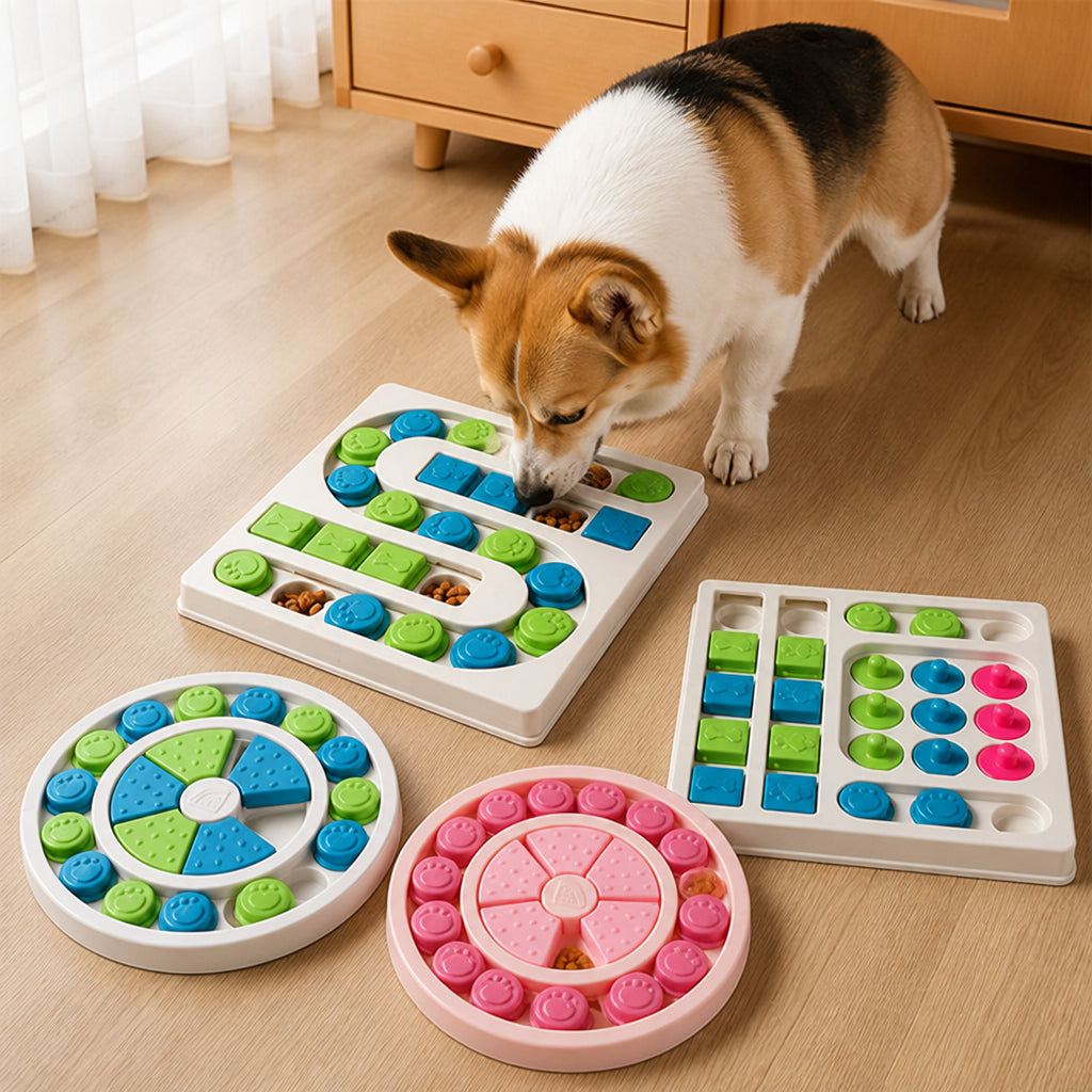 Petmarlow Interactive Puzzle & Non-Slip Slow-Feeder Bowl
