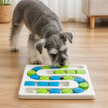 Petmarlow Interactive Puzzle & Non-Slip Slow-Feeder Bowl – S-type white