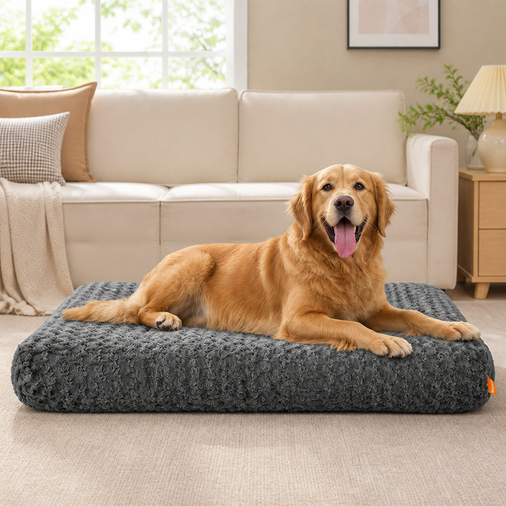 Petmarlow Joint Support Plush Rose & Non-Slip Dog Bed (Washable)