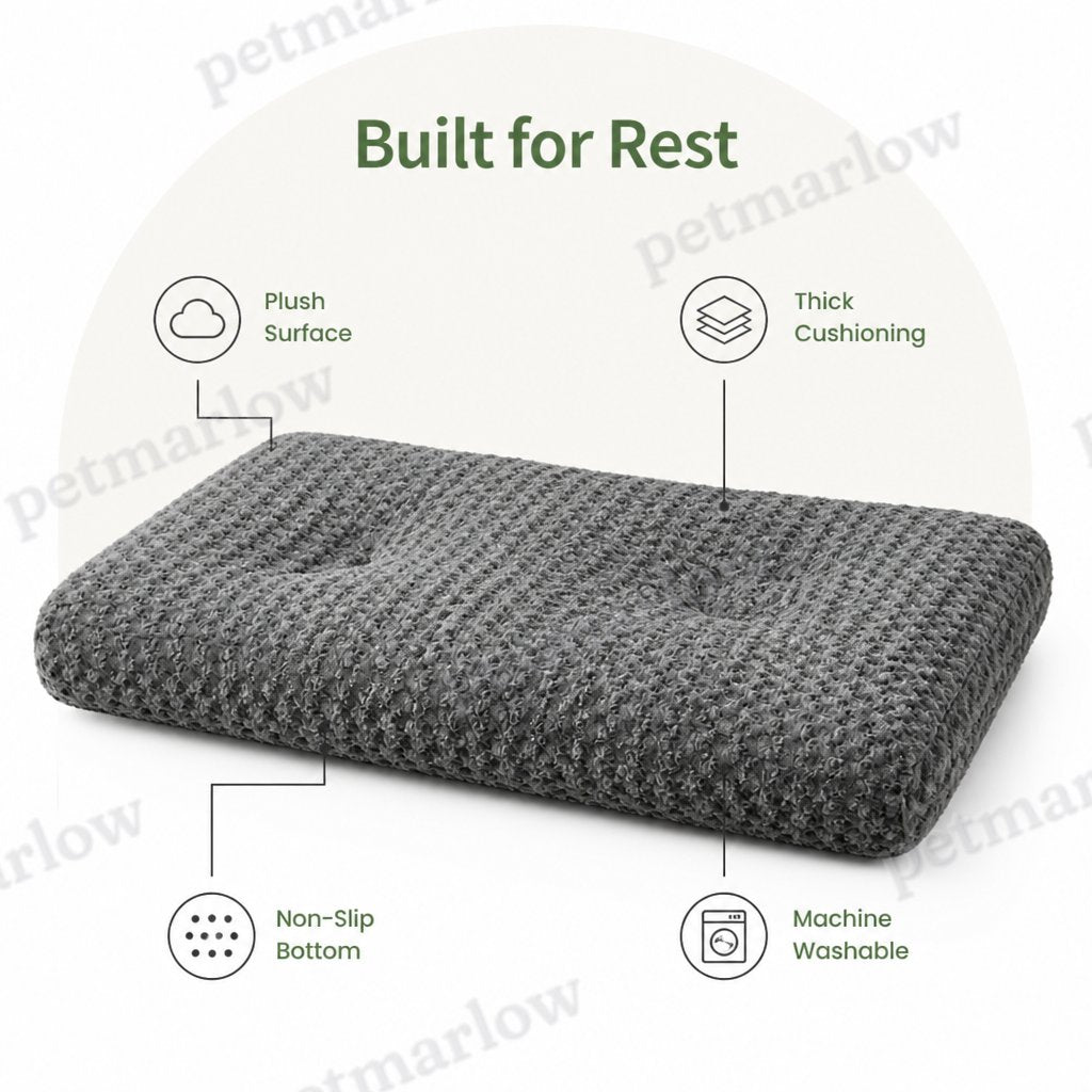 Petmarlow Joint Support Plush Rose & Non-Slip Dog Bed (Washable) – view 3