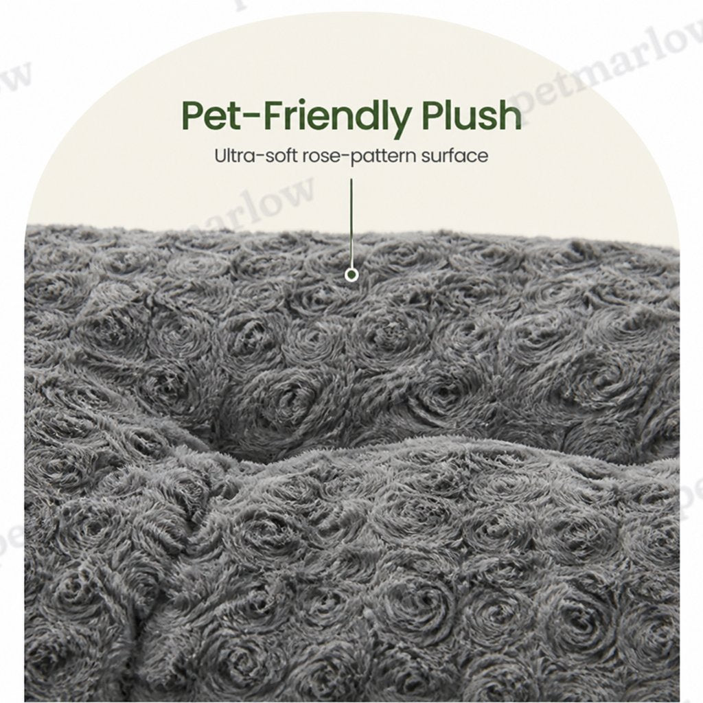 Petmarlow Joint Support Plush Rose & Non-Slip Dog Bed (Washable) – view 4