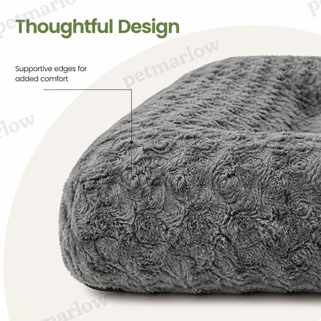 Petmarlow Joint Support Plush Rose & Non-Slip Dog Bed (Washable) – view 5