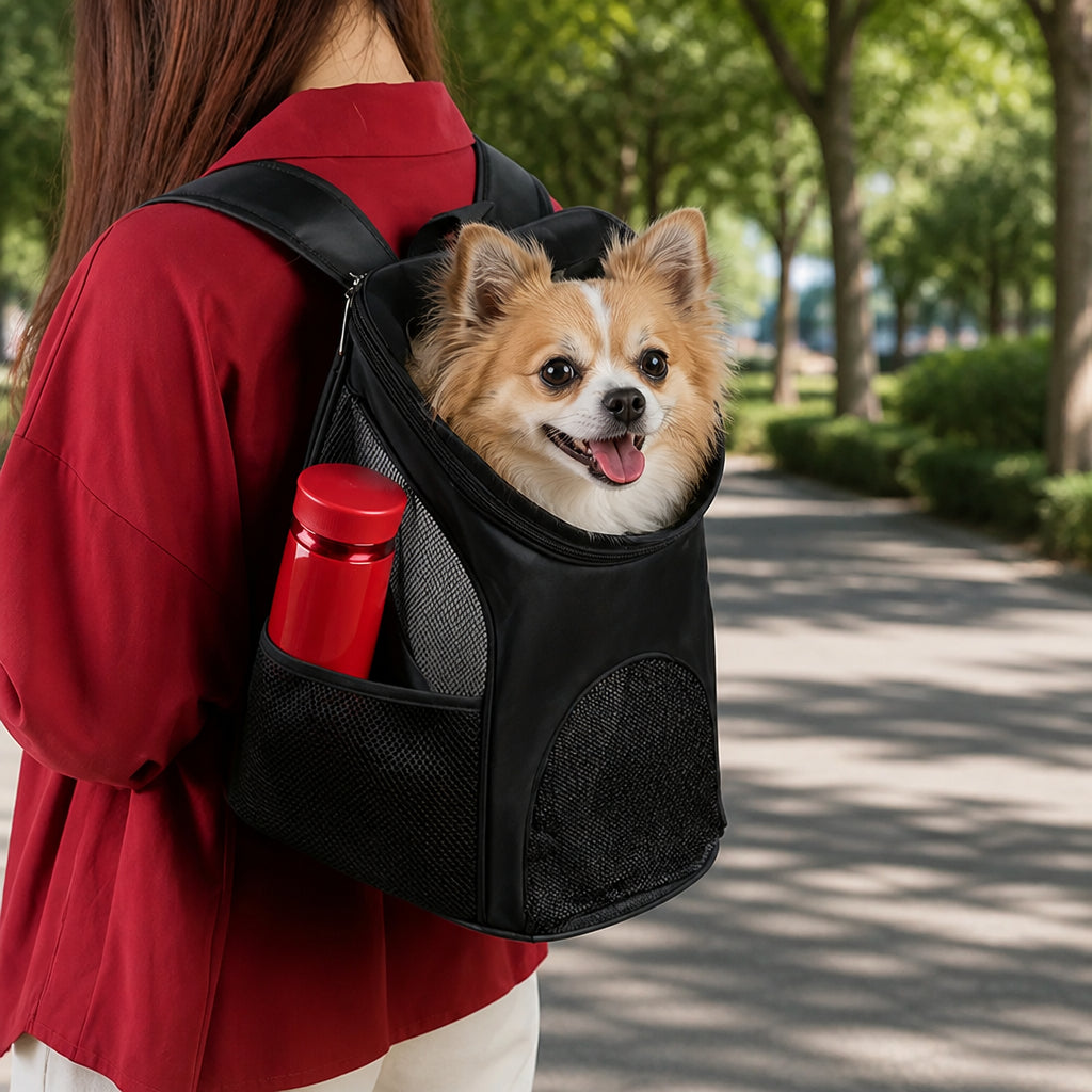 Petmarlow Large Capacity & Breathable Mesh Dog Backpack (Foldable)