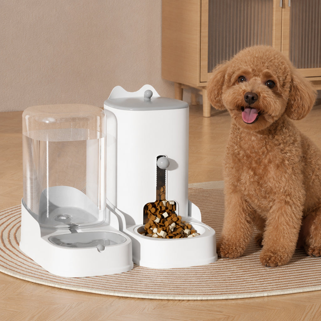 Petmarlow Large Capacity Gravity-Fed Ceramic Pet Feeder & Water Dispenser