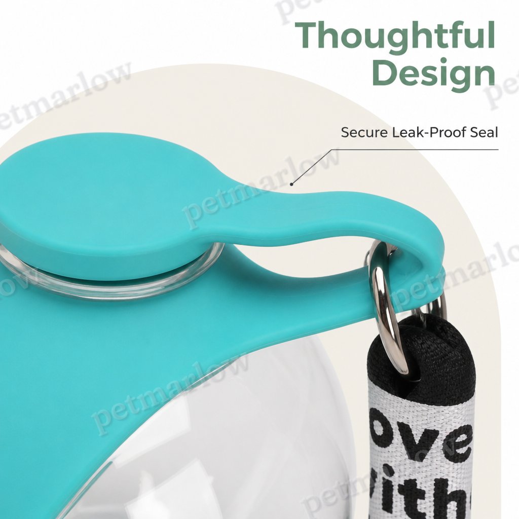 Petmarlow Leak-Proof Collapsible Silicone Travel Pet Water Bottle (285ml) – view 6