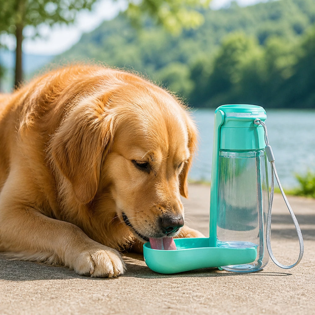 Petmarlow Leak-Proof Foldable Pet Water Bottle – Blue