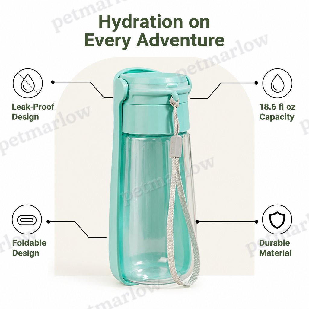 Petmarlow Leak-Proof Foldable Pet Water Bottle – view 5
