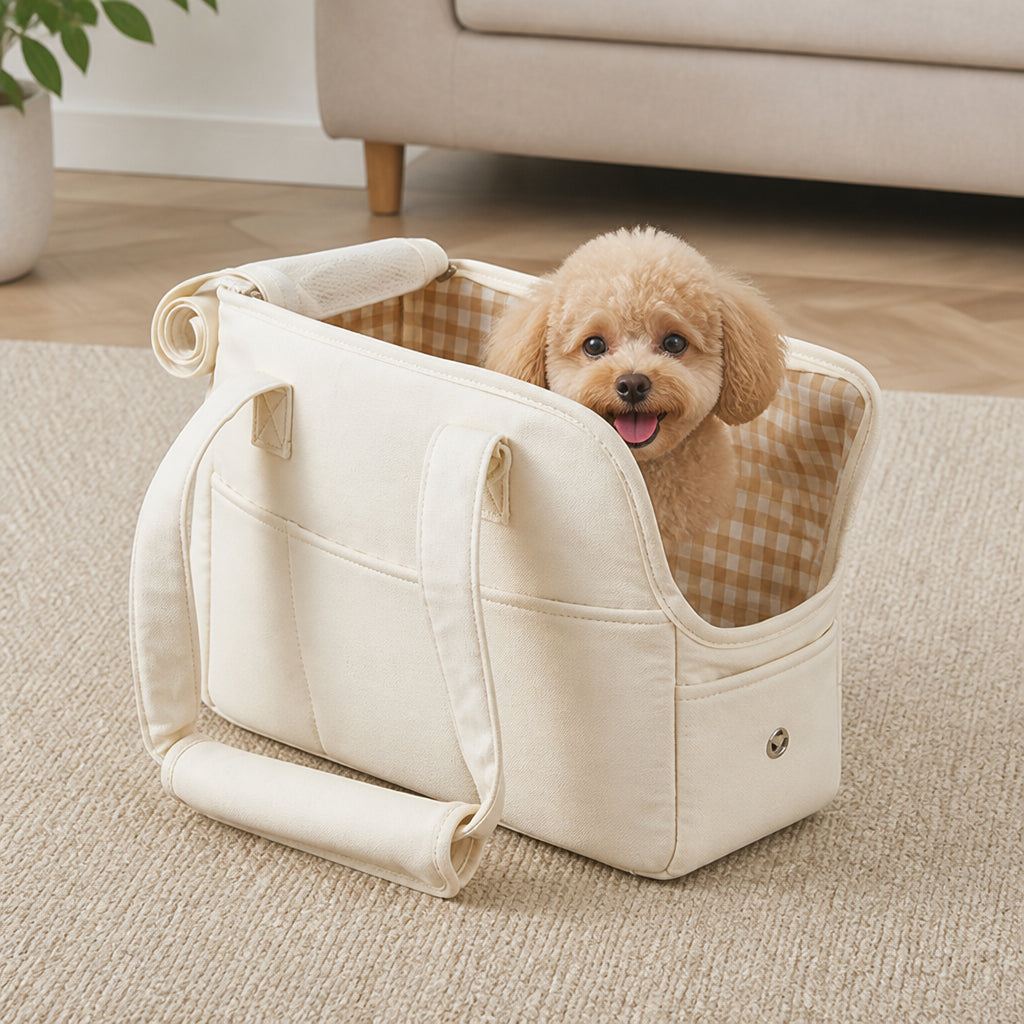 Petmarlow Lightweight Cotton & Breathable Mesh Pet Carrier