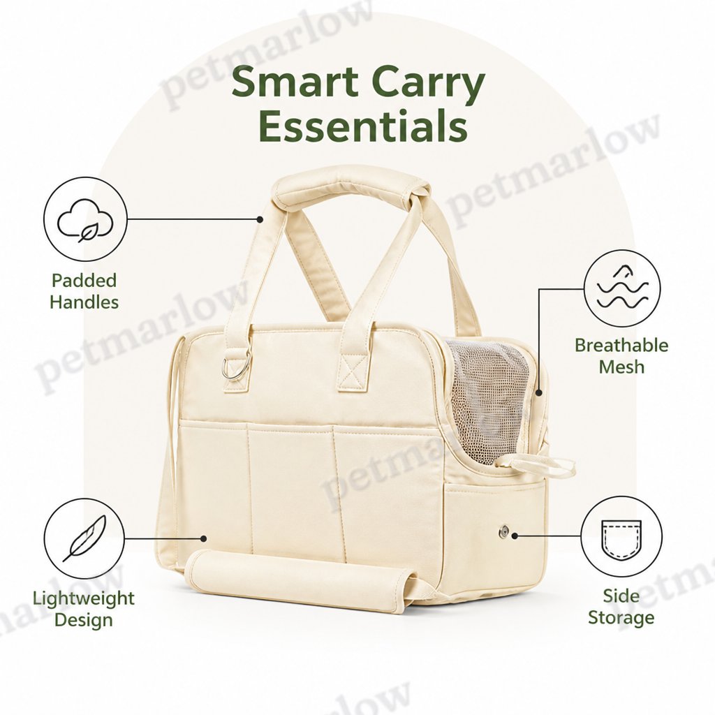 Petmarlow Lightweight Cotton & Breathable Mesh Pet Carrier – view 4