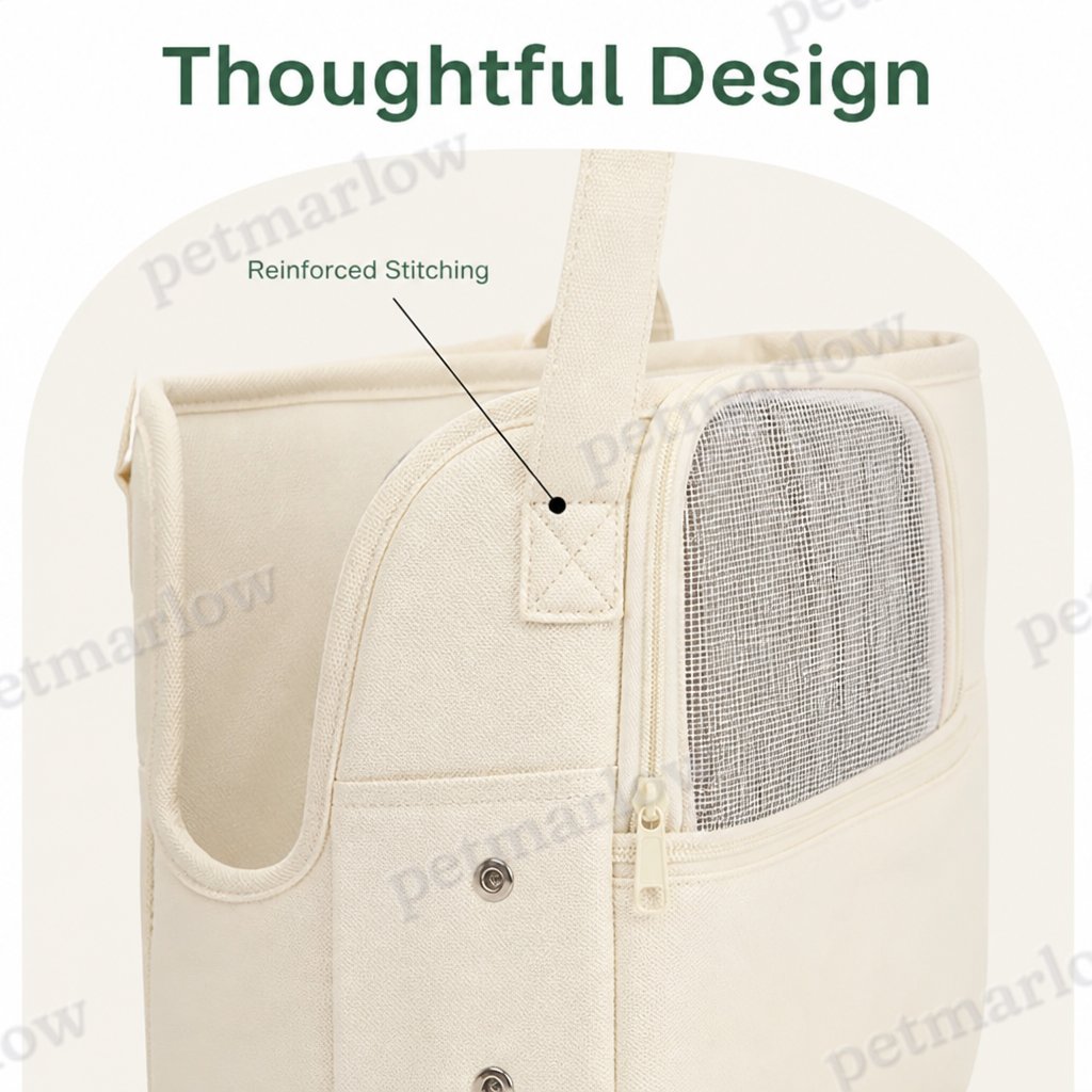 Petmarlow Lightweight Cotton & Breathable Mesh Pet Carrier – view 6