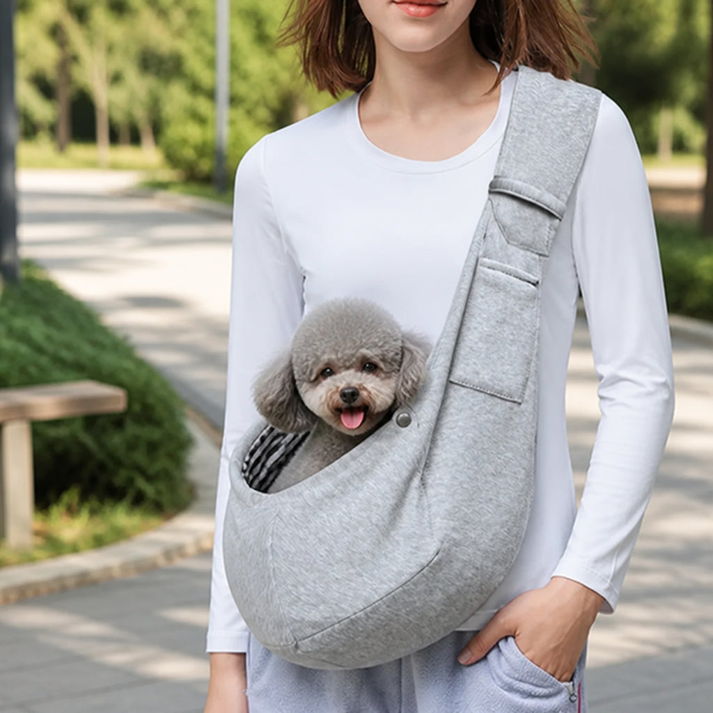 Petmarlow Lightweight Cotton Crossbody Sling Carrier