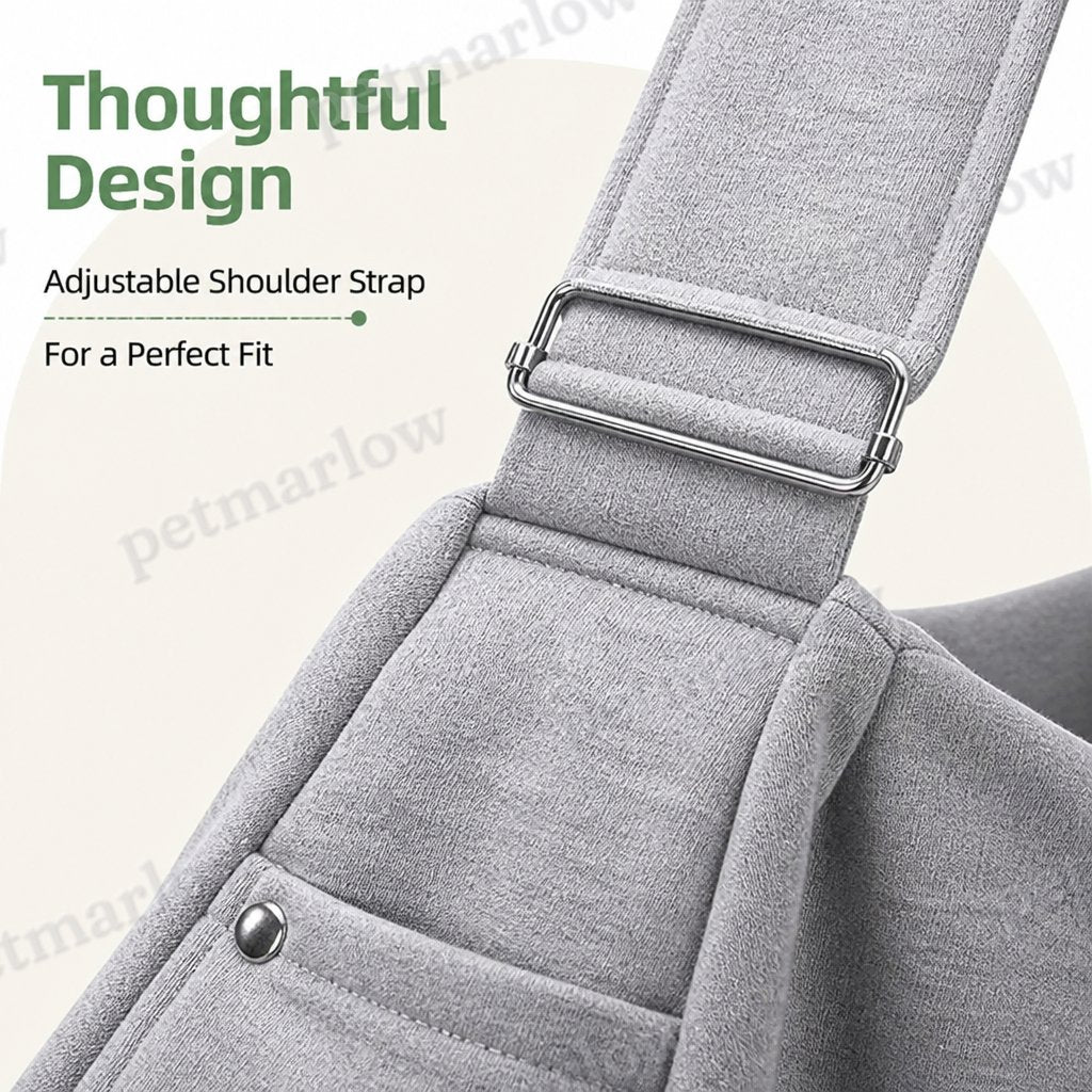 Petmarlow Lightweight Cotton Crossbody Sling Carrier – view 5