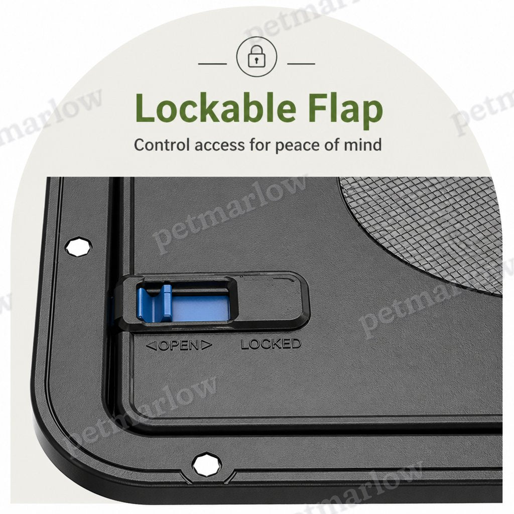 Petmarlow Lockable Magnetic Pet Door Flap (8 x 10 In Opening) – view 4