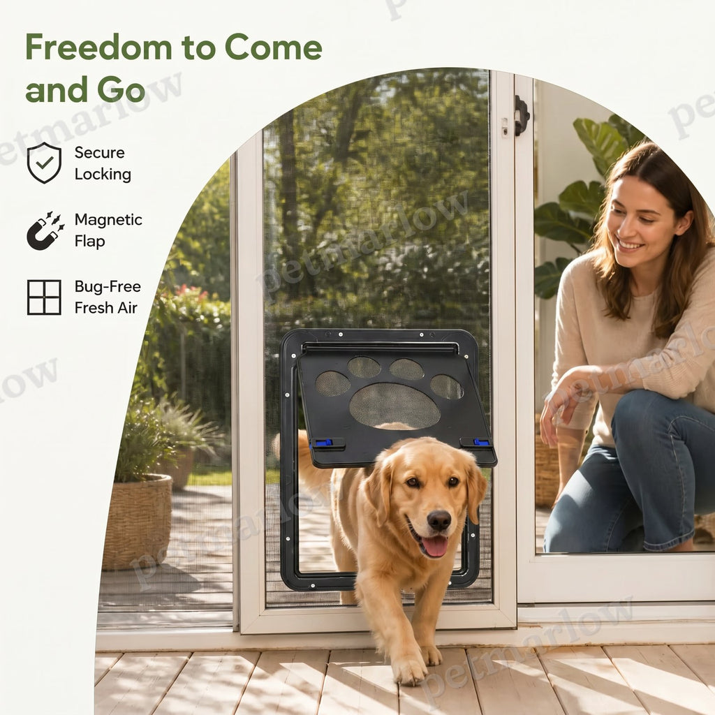 Petmarlow Lockable Magnetic Pet Door Flap (8 x 10 In Opening) – view 6