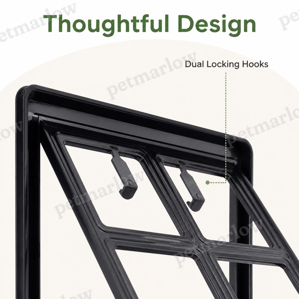Petmarlow Lockable Two-Way Roller Pet Screen Door (Fits Most Screens) – view 6
