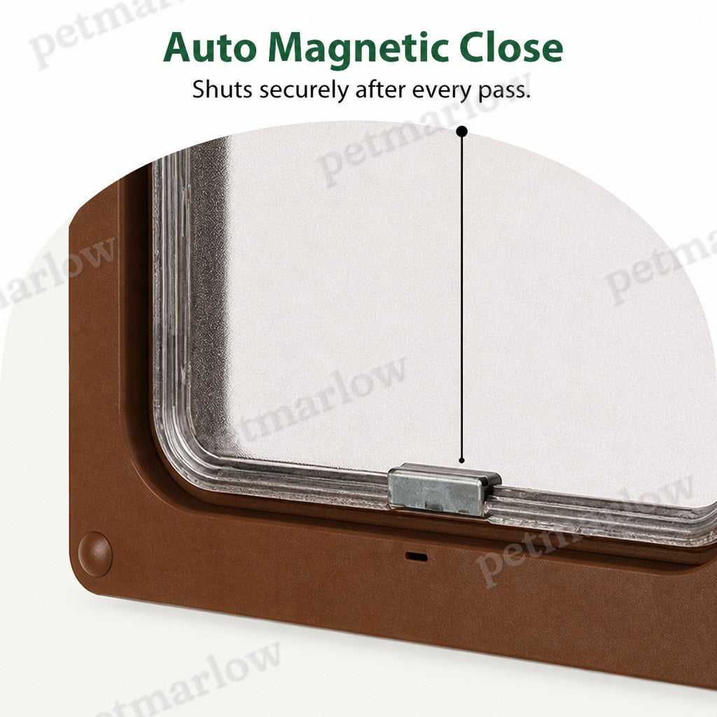 Petmarlow Magnetic Self-Closing ABS Pet Flap Door (35x29x4cm) – view 4