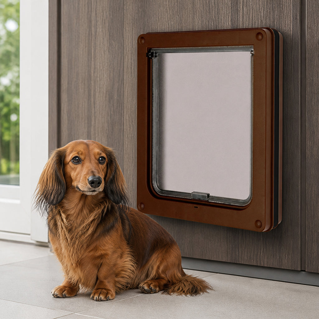 Petmarlow Magnetic Self-Closing & Lockable Pet Flap Door (For Cats & Small Dogs)