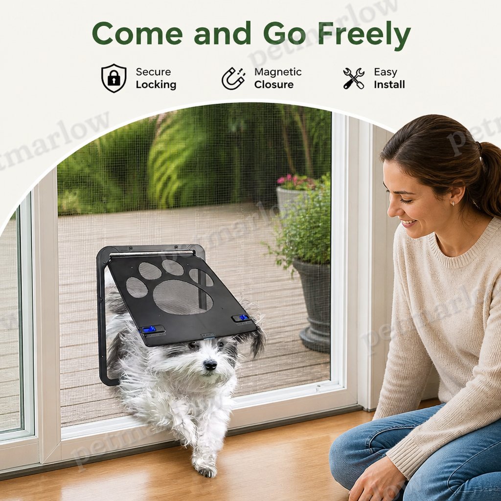Petmarlow Magnetic Self-Closing & Lockable Pet Screen Door – view 5