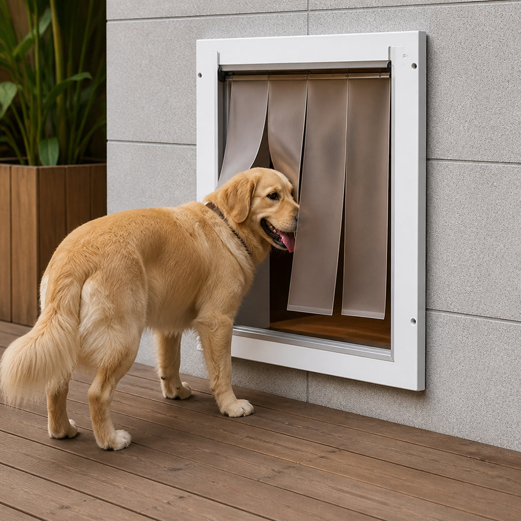 Petmarlow Metal Frame Weatherproof & Lockable Pet Door – S