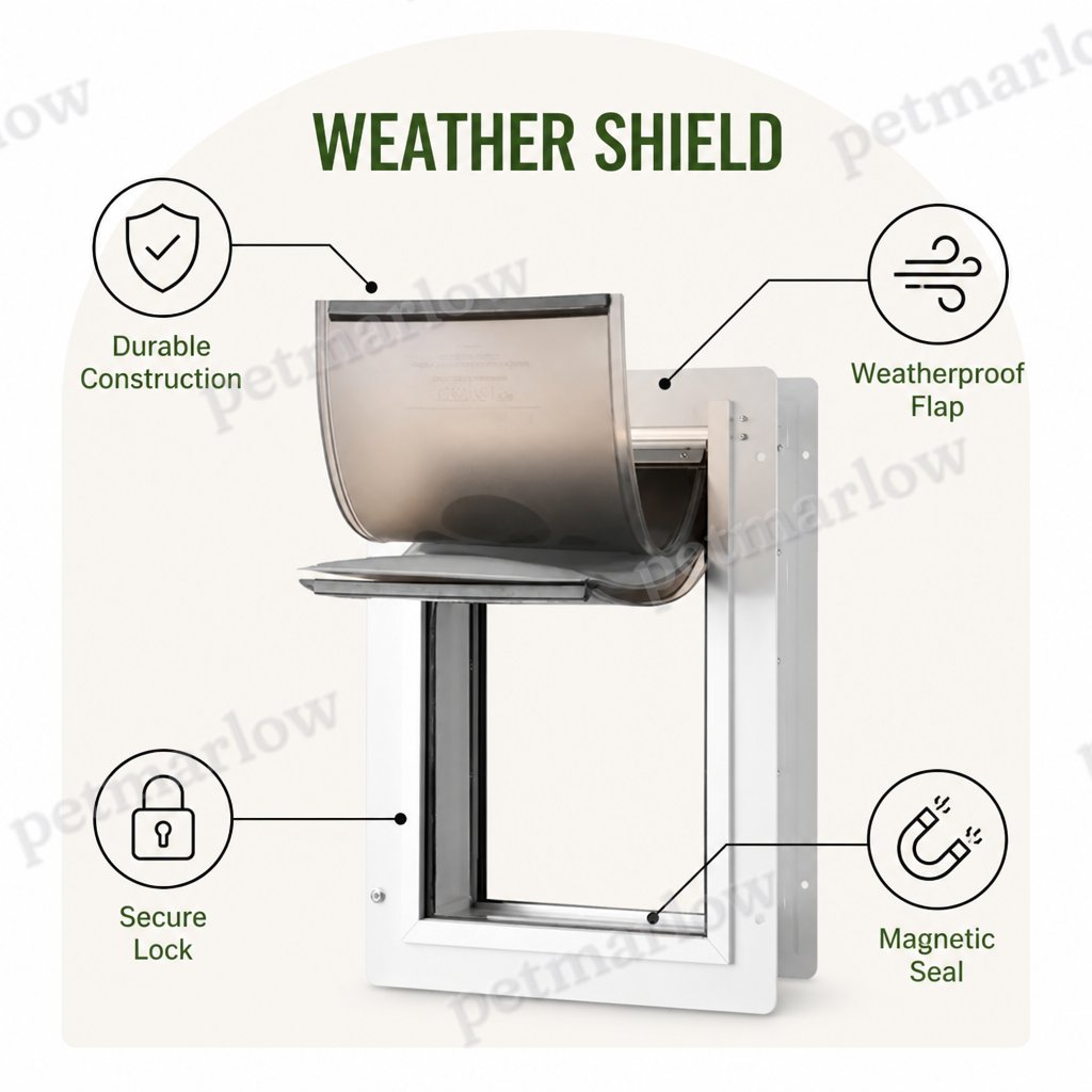 Petmarlow Metal Frame Weatherproof & Lockable Pet Door – view 5